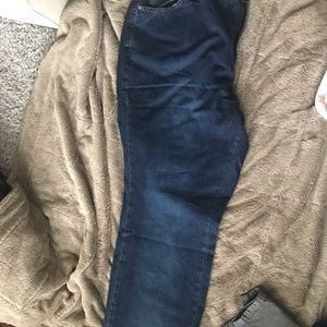 Plus size boot cut jeans.